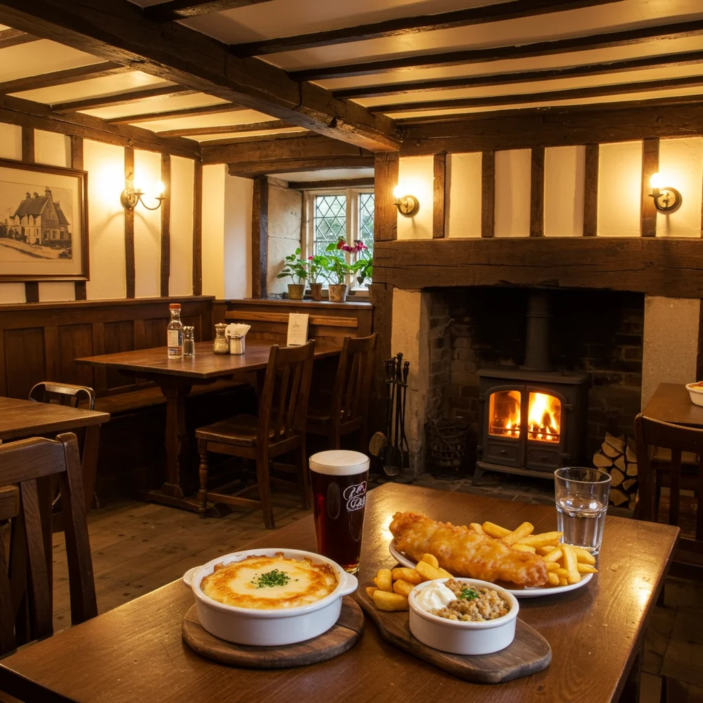 What Makes Lunch in Lacock a Traditional English Pub Experience?