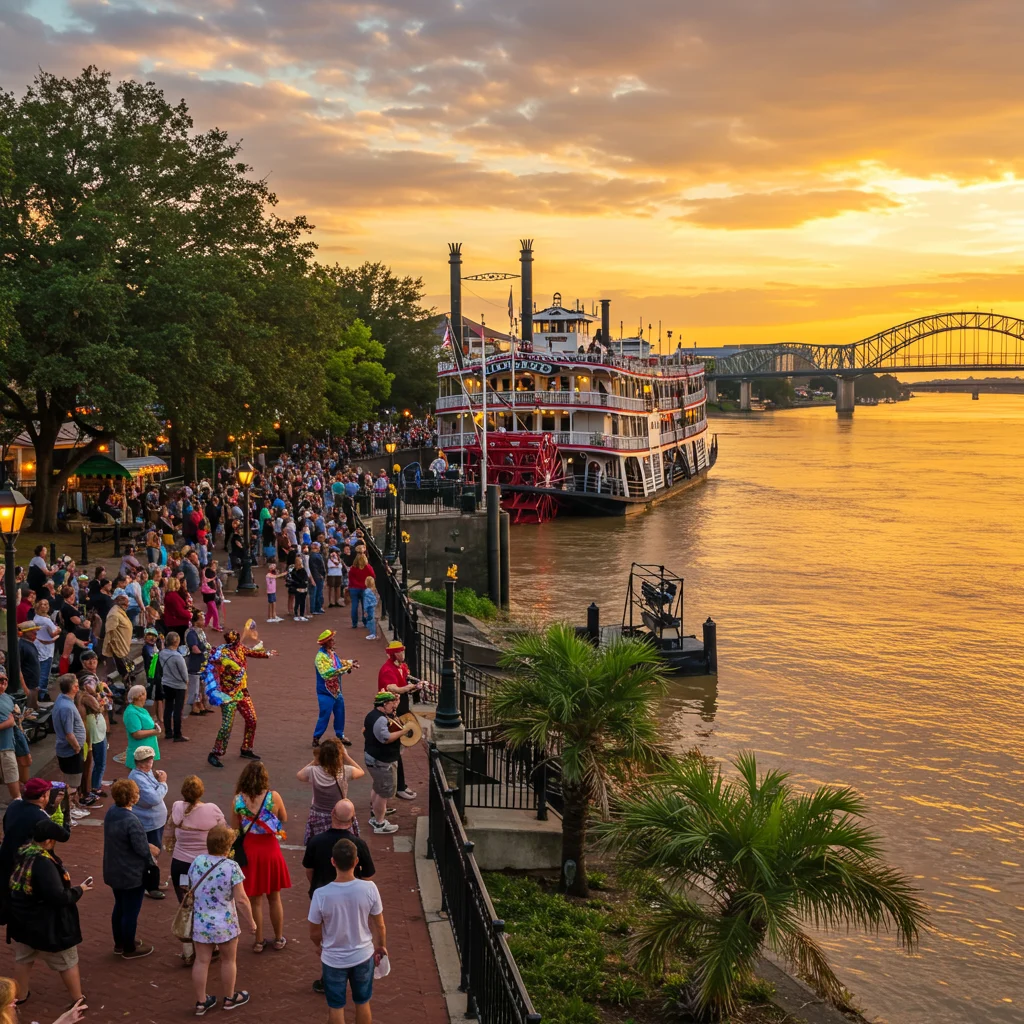 Getting to the Steamboat Natchez Dock