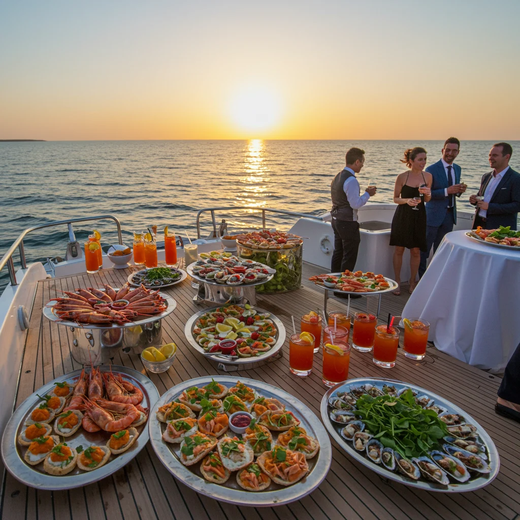 Hors D'oeuvres and Culinary Delights on Board