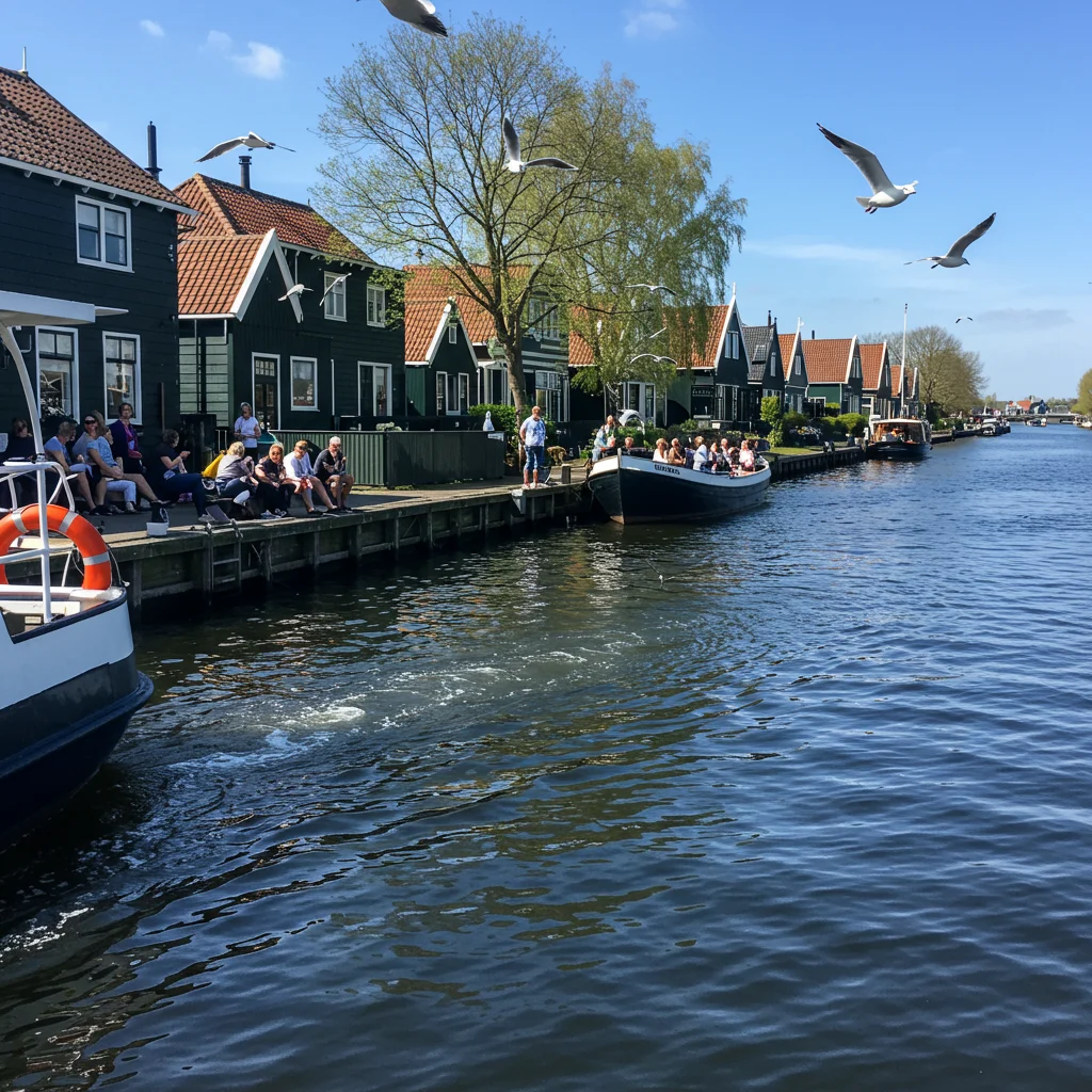 Taking the Ferry from Volendam to Marken