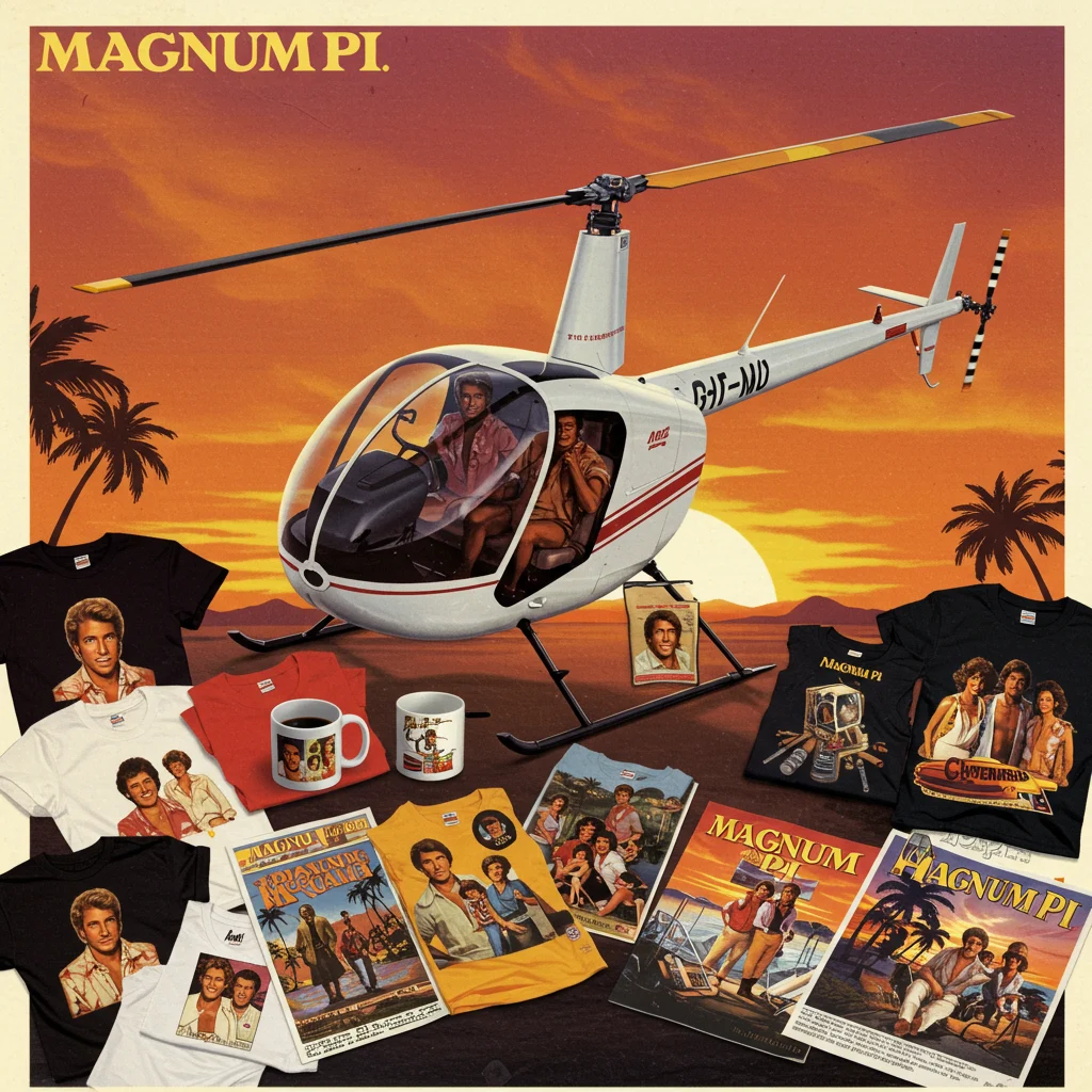 Magnum PI Helicopter in Media and Merchandise