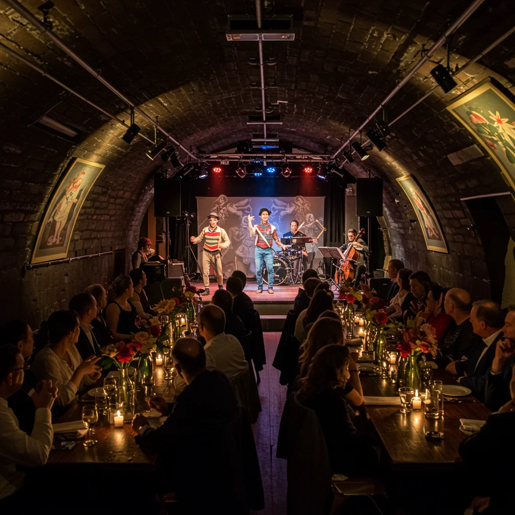 Arte, música y performances en cenas secretas
