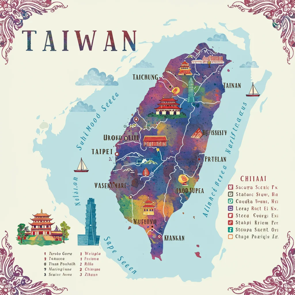 Principales Ciudades y Regiones de Taiwán