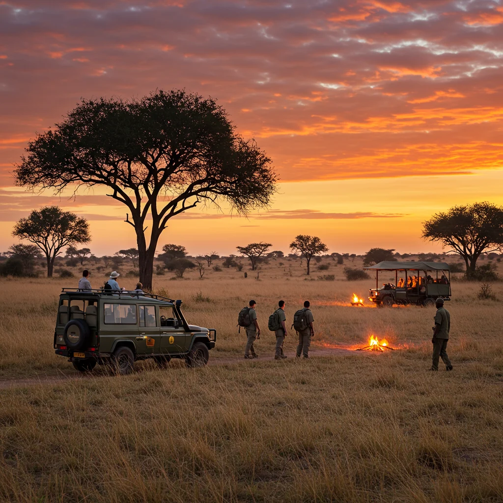 Welche Safari-Optionen gibt es: Jeep, Fußsafari oder Nacht-Safari?