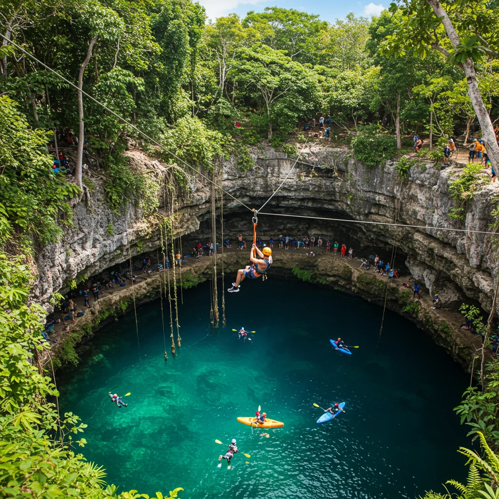 Adventure Activities at Cenote Maya