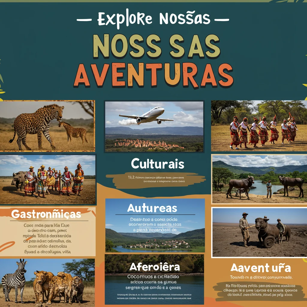 Principais tipos de excursão disponíveis