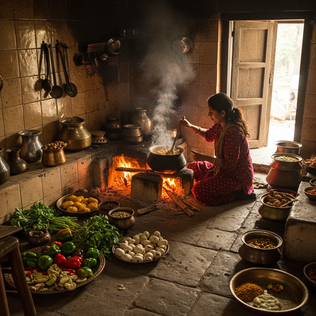 Traditional Cooking Methods at Meher Retreat